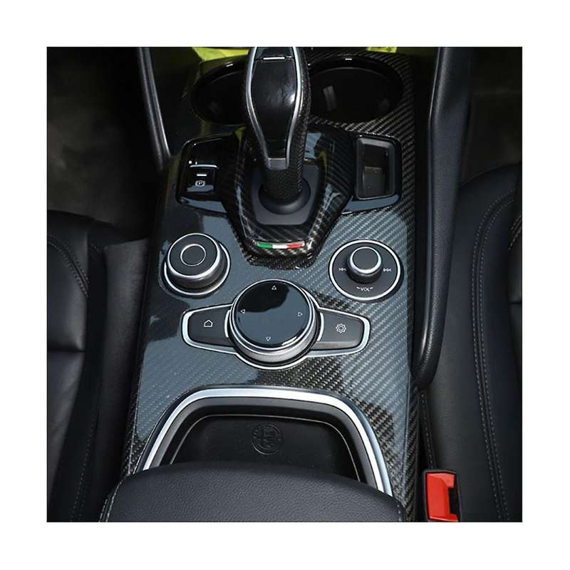 for 2020-2022 Dry Carbon Fiber Car Gear Panel Decoration Cover Trim Sticker Interior Accessories