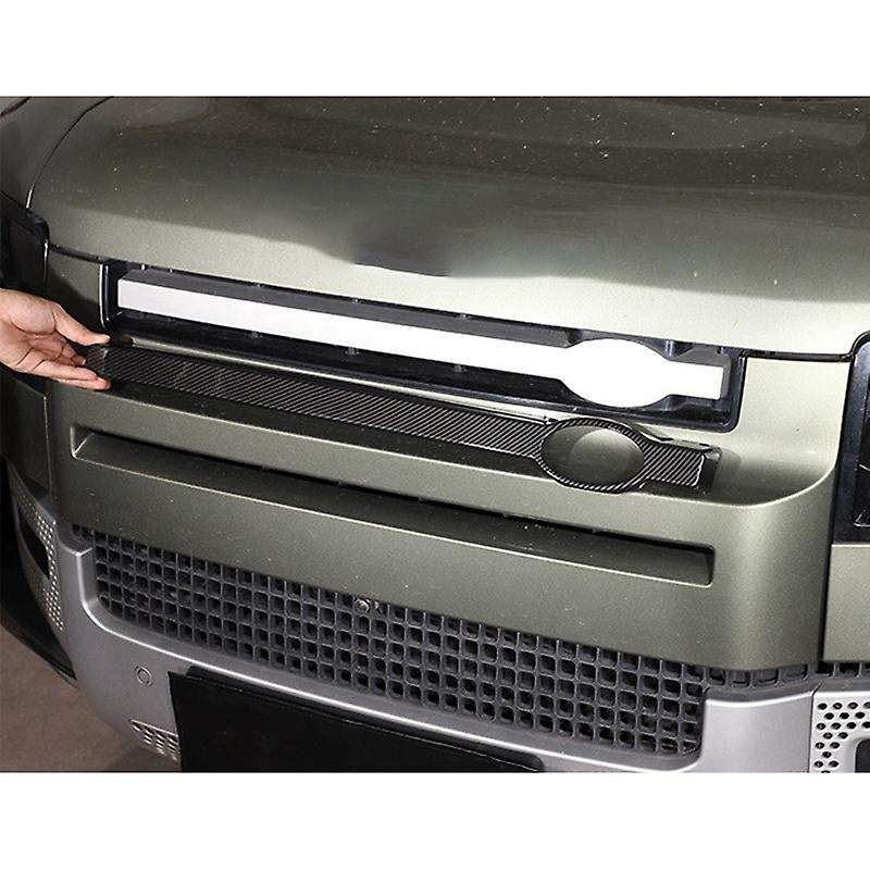 for 2020-2022 Car Front Grille Trim Rod,Logo Decoration Pole Carbon Fiber Pattern ABS