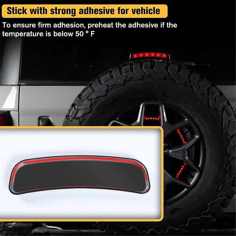 for 2021 2022 2023 3rd Brake Light Cover, Third High Mount Stop Light Cover Accessories, Smoke Blac