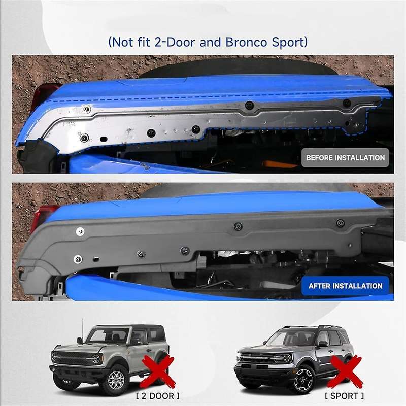 for 2021 2022 2023 2024 4 Door Car Rear Body Tub Rail Protector Armor Cargo Shelf Side Cover Accesso