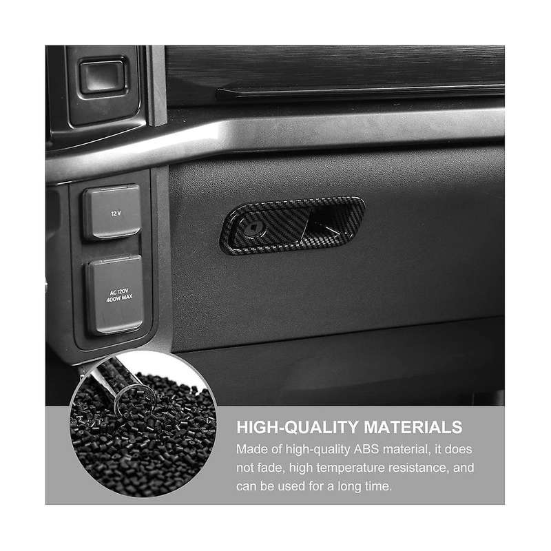 for 2021 2022 2023 Car Storage Glove Box Handle Cover Interior Trim Accessories (ABS Carbon Fiber)