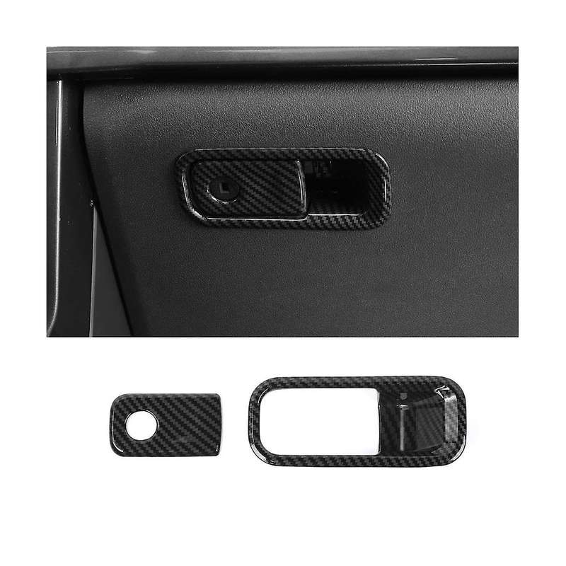 for 2021 2022 2023 Car Storage Glove Box Handle Cover Interior Trim Accessories (ABS Carbon Fiber)