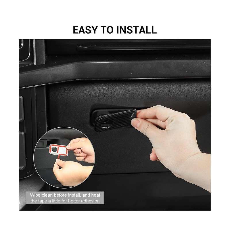 for 2021 2022 2023 Car Storage Glove Box Handle Cover Interior Trim Accessories (ABS Carbon Fiber)