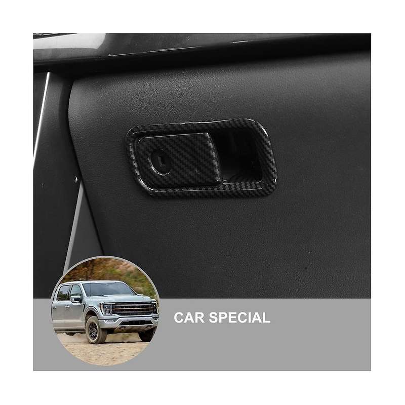 for 2021 2022 2023 Car Storage Glove Box Handle Cover Interior Trim Accessories (ABS Carbon Fiber)