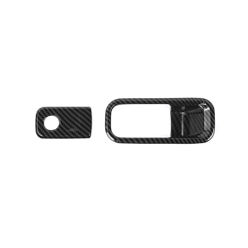 for 2021 2022 2023 Car Storage Glove Box Handle Cover Interior Trim Accessories (ABS Carbon Fiber)