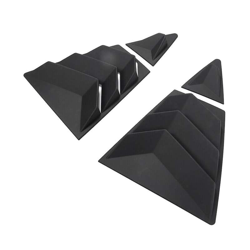 for 2020-2023 Car Rear Side Vent Quarter Window Louver Shutter Cover Black