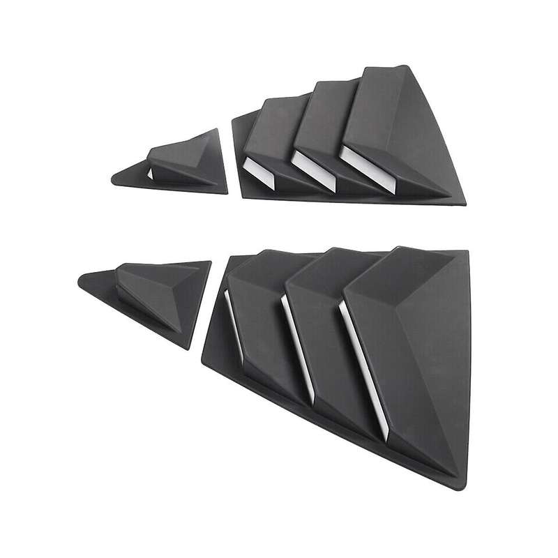 for 2020-2023 Car Rear Side Vent Quarter Window Louver Shutter Cover Black