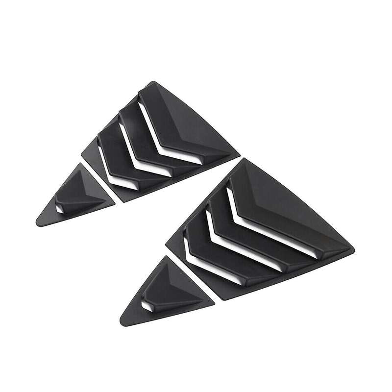 for 2020-2023 Car Rear Side Vent Quarter Window Louver Shutter Cover Black