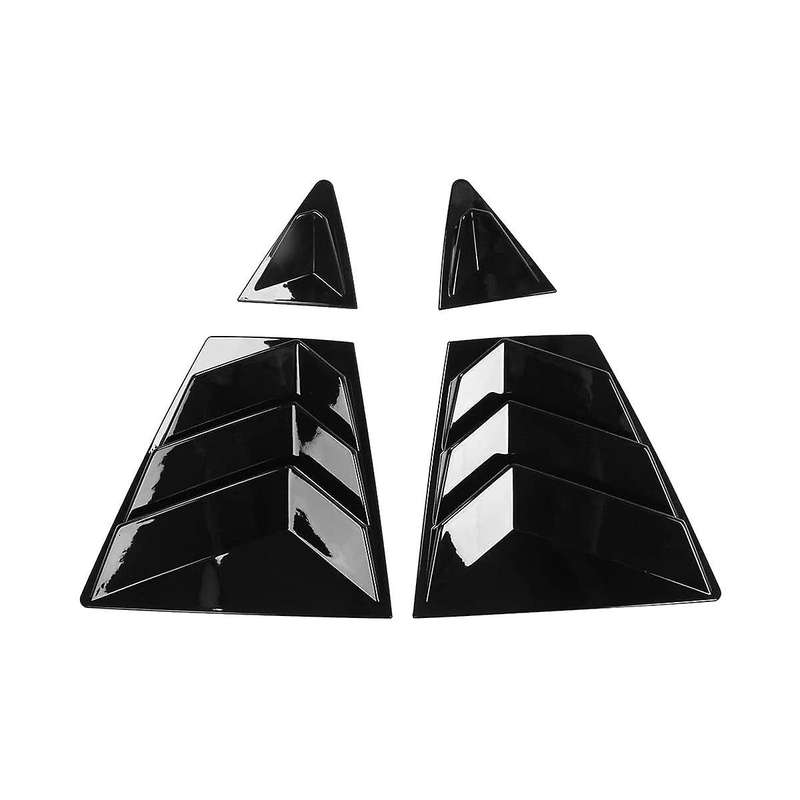 for 2020-2023 Car Rear Side Vent Quarter Window Louver Shutter Cover Gloss Black