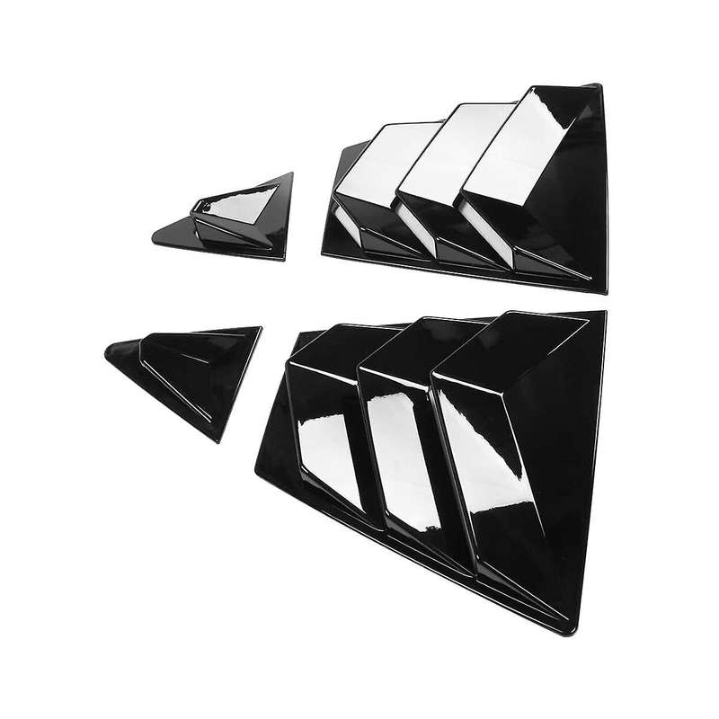 for 2020-2023 Car Rear Side Vent Quarter Window Louver Shutter Cover Gloss Black