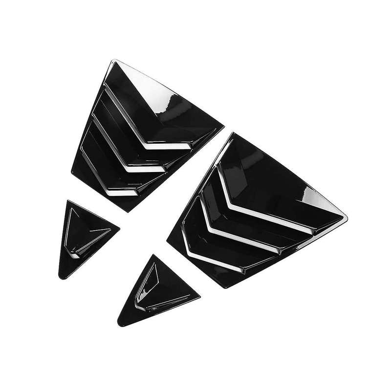for 2020-2023 Car Rear Side Vent Quarter Window Louver Shutter Cover Gloss Black
