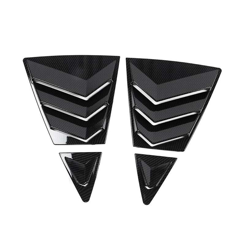 for 2020-2023 Car Rear Side Vent Quarter Window Louver Shutter Cover Carbon Fiber Color
