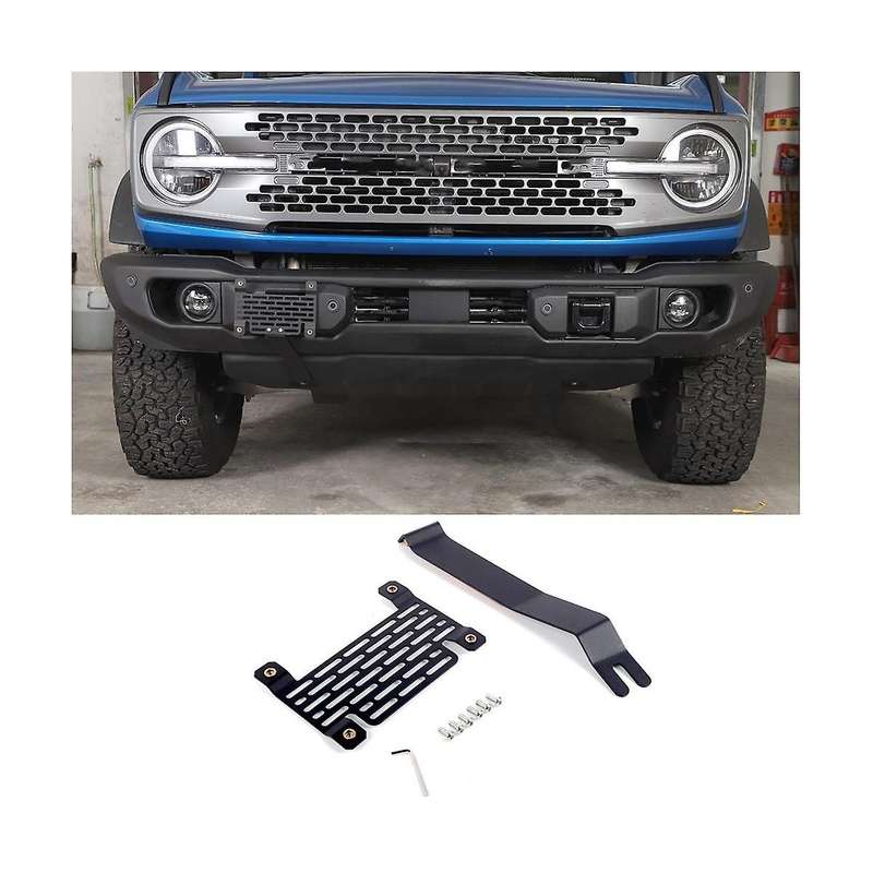 for 2021 2022 2023 Front License Plate Holder Frame Mount Accessories (for Capable Steel Bumper)
