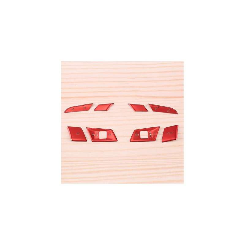 for 2021 A3 A4 A5 Tuning Steering Wheel Button Stickers Steering Wheel Frame Decoration Sequins Red