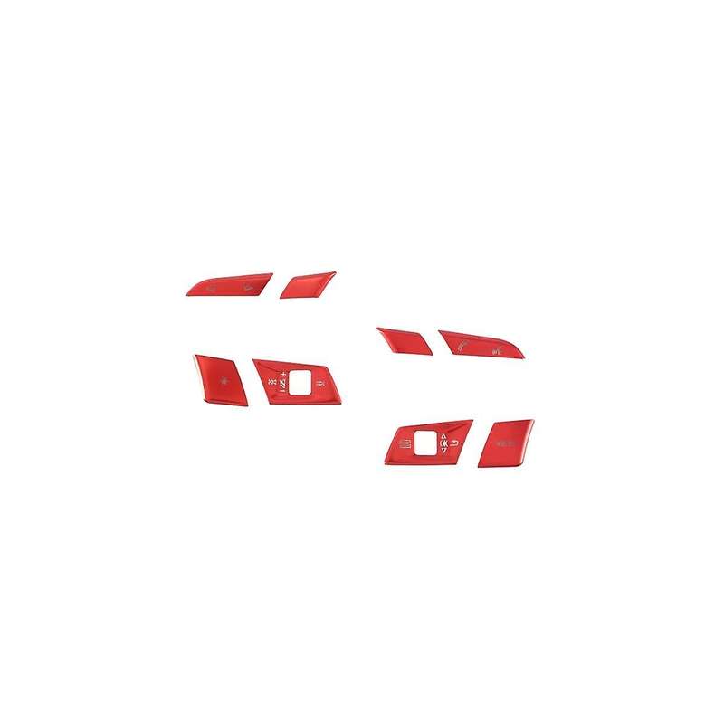 for 2021 A3 A4 A5 Tuning Steering Wheel Button Stickers Steering Wheel Frame Decoration Sequins Red