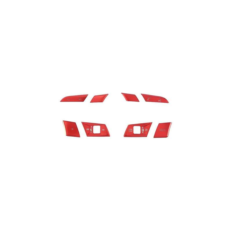 for 2021 A3 A4 A5 Tuning Steering Wheel Button Stickers Steering Wheel Frame Decoration Sequins Red