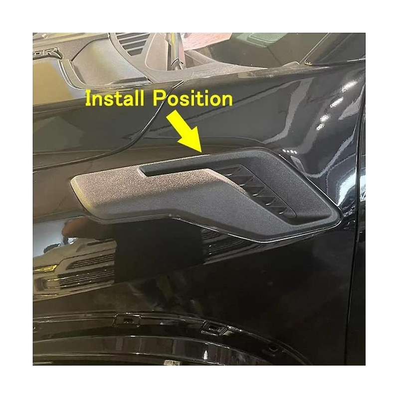 for 2021 2022 2023 Side Outlet Cover Trim Decorative Sticker Car Accessories - Black