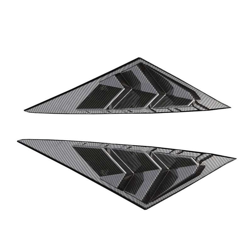 for 2021 2022 Car Rear Louver Window Side Shutter Cover Trim Sticker Vent Scoop ABS Carbon Fiber Pat
