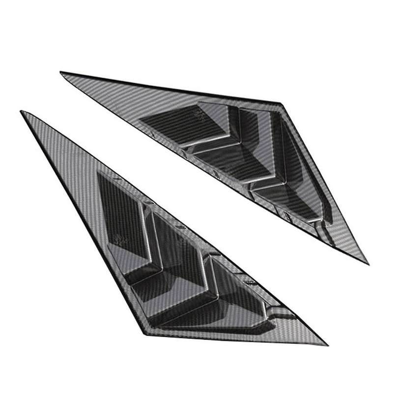 for 2021 2022 Car Rear Louver Window Side Shutter Cover Trim Sticker Vent Scoop ABS Carbon Fiber Pat