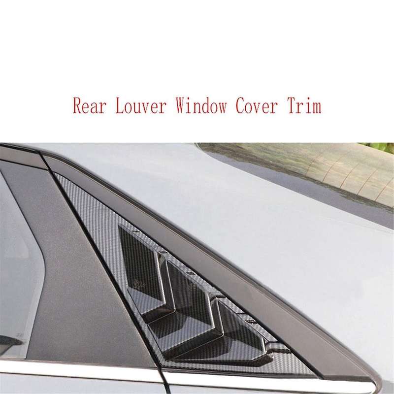 for 2021 2022 Car Rear Louver Window Side Shutter Cover Trim Sticker Vent Scoop ABS Carbon Fiber Pat