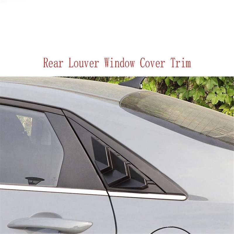 for 2021 2022 Car Rear Louver Window Side Shutter Cover Trim Sticker Vent Scoop ABS Matte Black