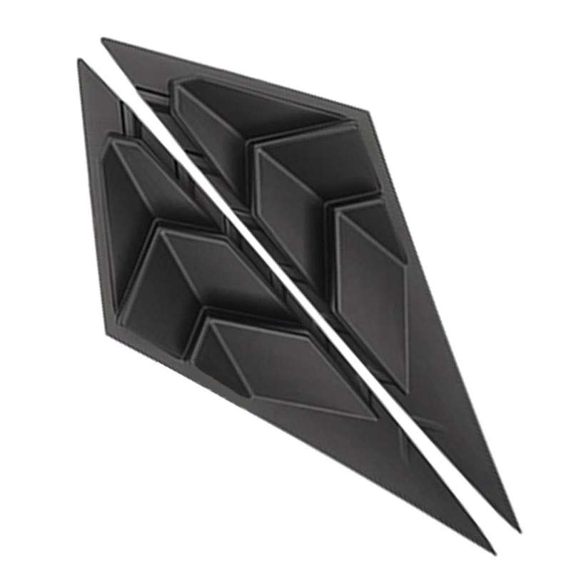for 2021 2022 Car Rear Louver Window Side Shutter Cover Trim Sticker Vent Scoop ABS Matte Black