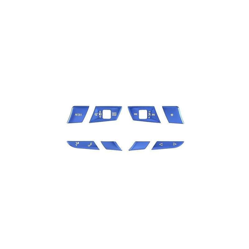 for 2021 A3 A4 A5 Tuning Steering Wheel Button Stickers Steering Wheel Frame Decoration Sequins Blu