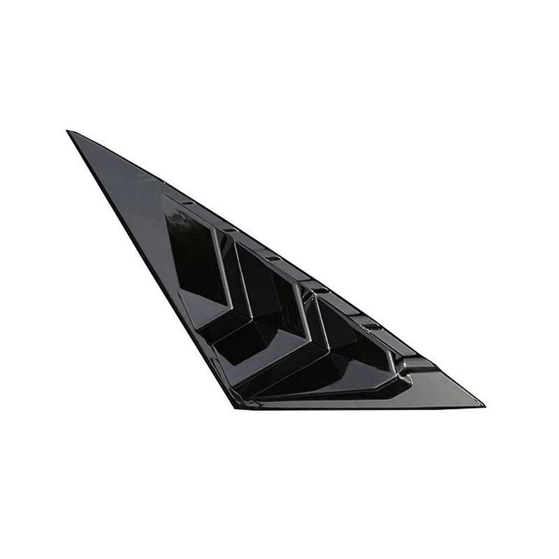 for 2021 2022 Car Rear Louver Window Side Shutter Cover Trim Sticker Vent Scoop ABS Glossy Black