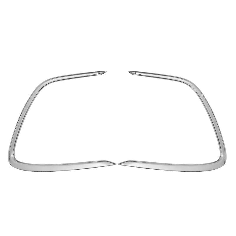 for 2021 Chrome Front Fog Light Lamp Cover Trim Bumper Molding Garnish Eyebrow Eyelid