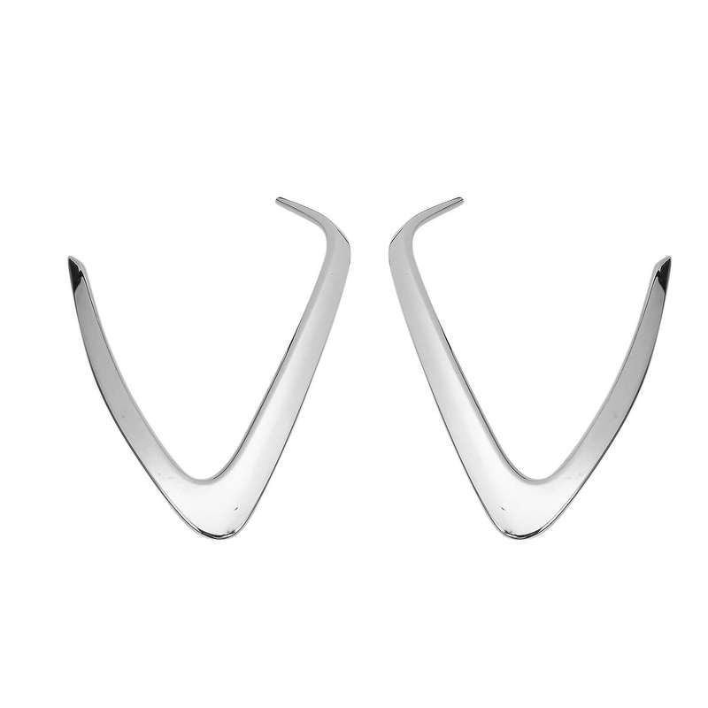 for 2021 Chrome Front Fog Light Lamp Cover Trim Bumper Molding Garnish Eyebrow Eyelid