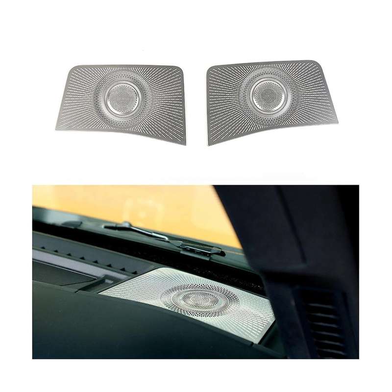 for 2021-2023 Car Front A Pillar Audio Horn Speaker Cover Sticker Trim Accessories ,Stainless Steel
