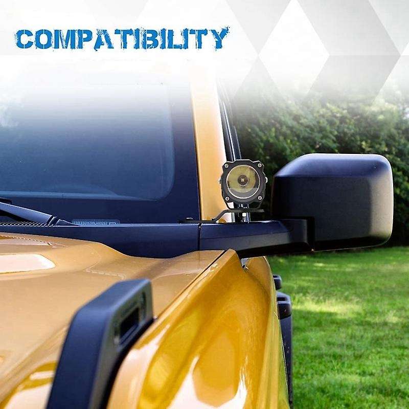 for 2021-2023 A Pillar Light Mount Led Ditch Light Mounting Bracket Cowl Light Mounts Pods Light Mou