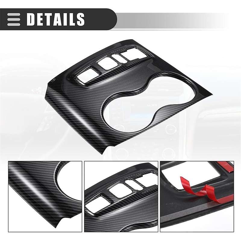 for 2021-2023 Pilot 2016-2022 Central Control Gear Shift Panel Cup Holder Cover Trim Carbon Fiber