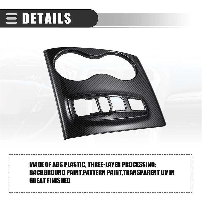 for 2021-2023 Pilot 2016-2022 Central Control Gear Shift Panel Cup Holder Cover Trim Carbon Fiber