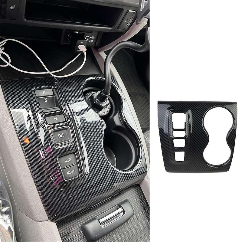 for 2021-2023 Pilot 2016-2022 Central Control Gear Shift Panel Cup Holder Cover Trim Carbon Fiber