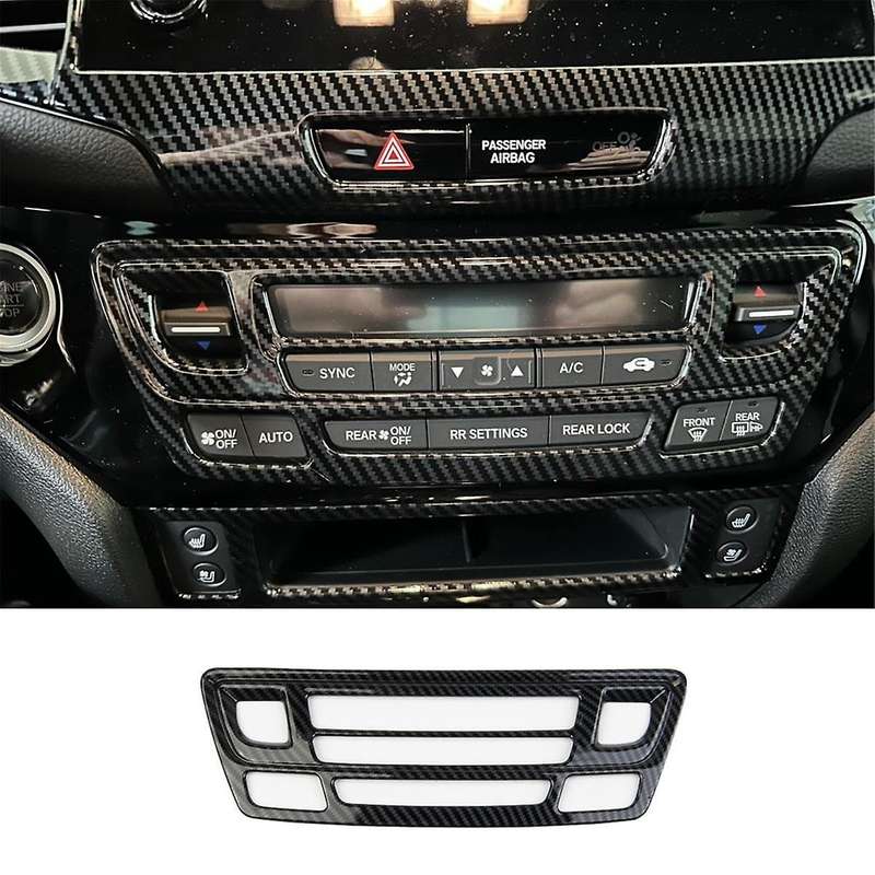 for 2021-2023 Pilot 2016-2022 Central Control Air Conditioning Panel Cover Trim Carbon Fiber