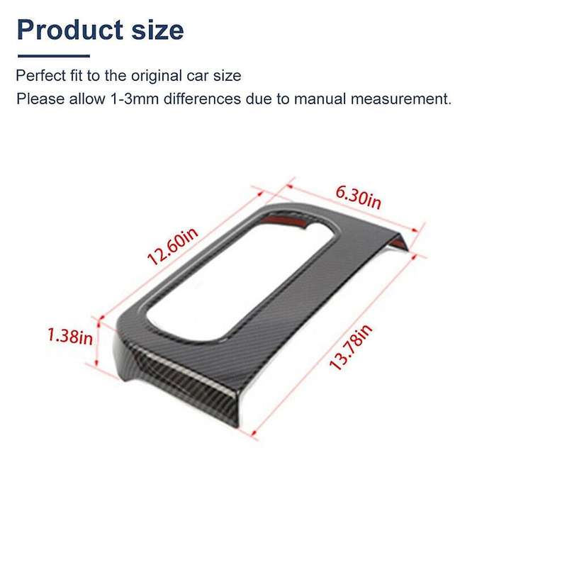 for 2022 2023 2024 Car Armrest Box Rear Cup Holder Cover Trim Accessories Abs Carbon Fiber