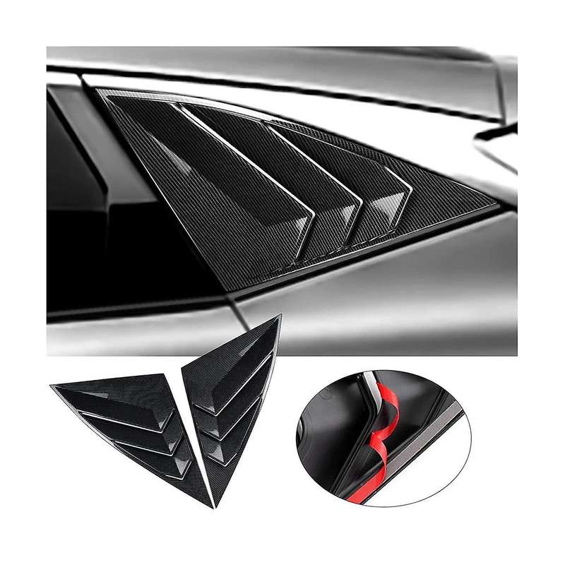 for 2021-2023 Rear Side Window Louvers Triangular Window Glass Blinds Accessories - Abs Carbon Fibe