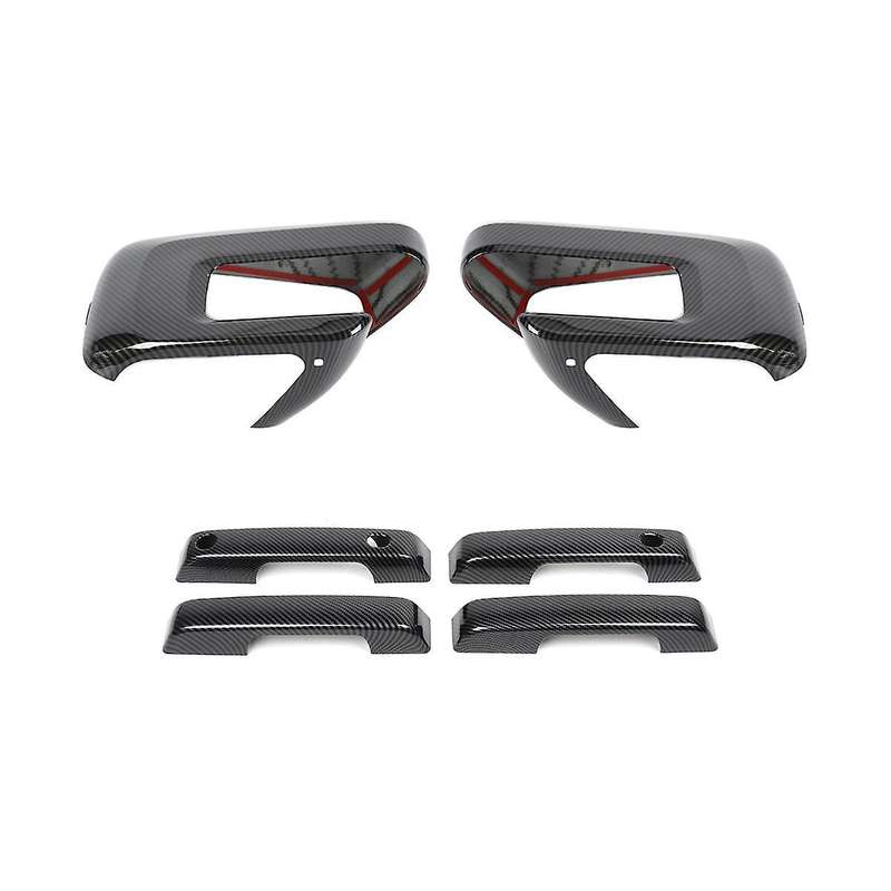 for 2021-2023 Side Rear View Mirror Shell Cover + Exterior Door Handle Cover Trim Accessories,ABS C