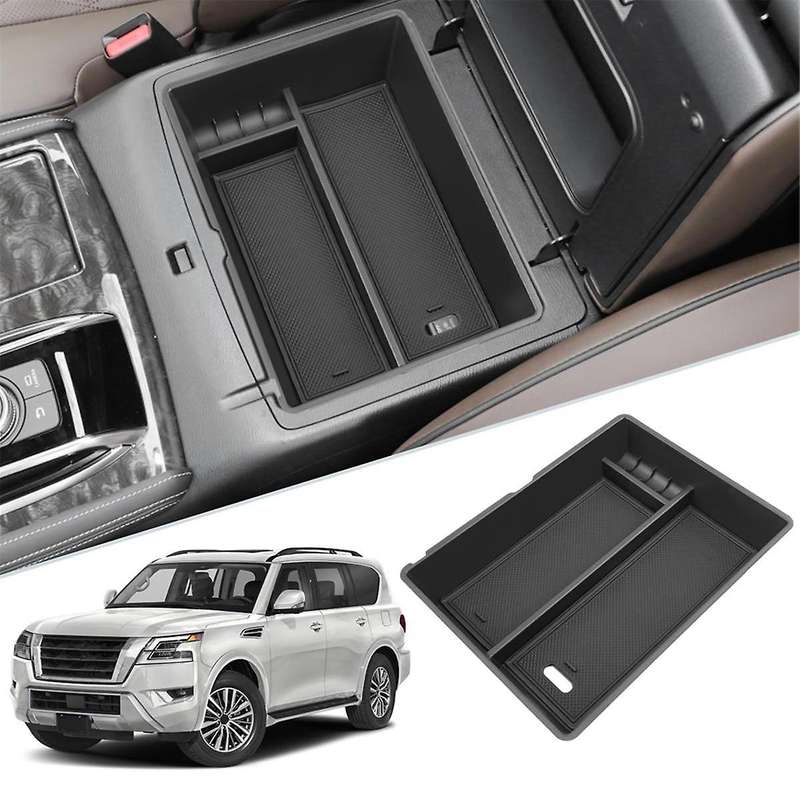 for 2021-2023 Qx80 2022 2023 Center Console Organizer Insert Armrest Storage Box Tray Accessories