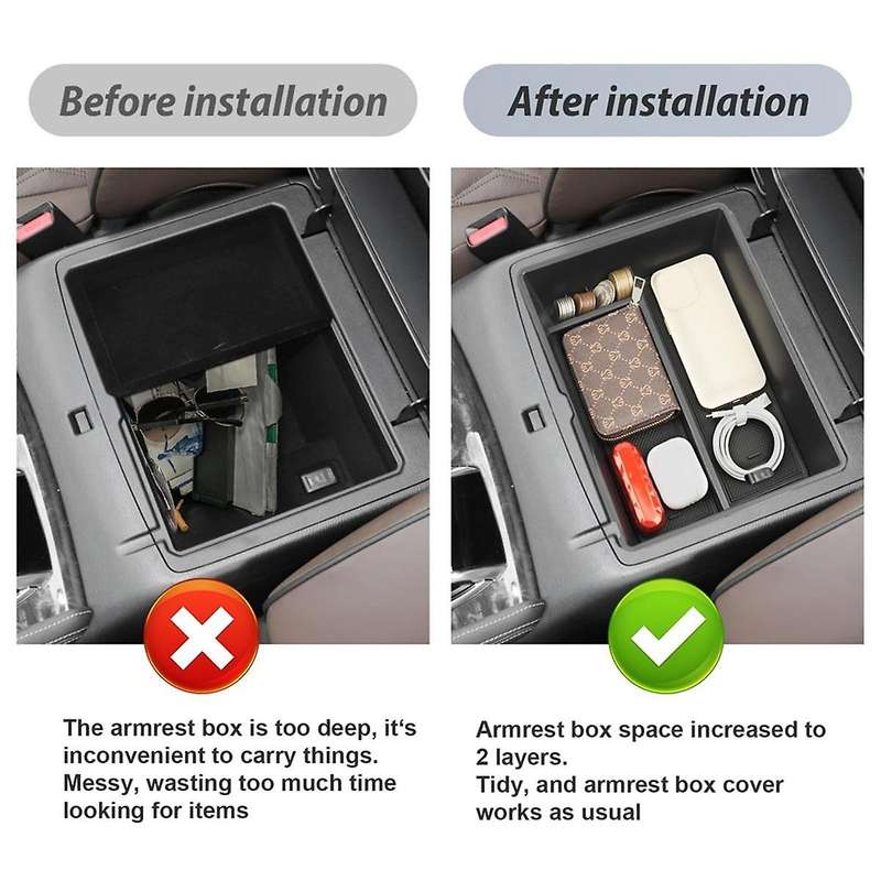 for 2021-2023 Qx80 2022 2023 Center Console Organizer Insert Armrest Storage Box Tray Accessories