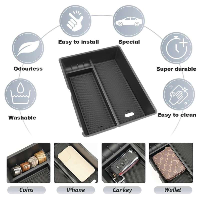for 2021-2023 Qx80 2022 2023 Center Console Organizer Insert Armrest Storage Box Tray Accessories