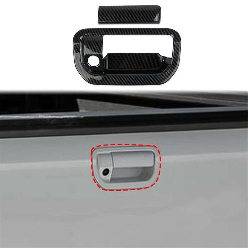 for 2021-2023 Pilot Trunk Rear Door Handle Trim Cover Carbon Fiber Accessories