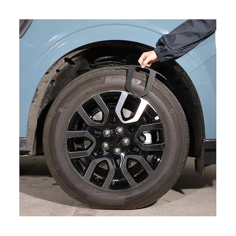 for 2022 2023 Accessories Car Wheel Hub Tire Rim Decoration Cover Trim Stickers - Soft Carbon Fiber