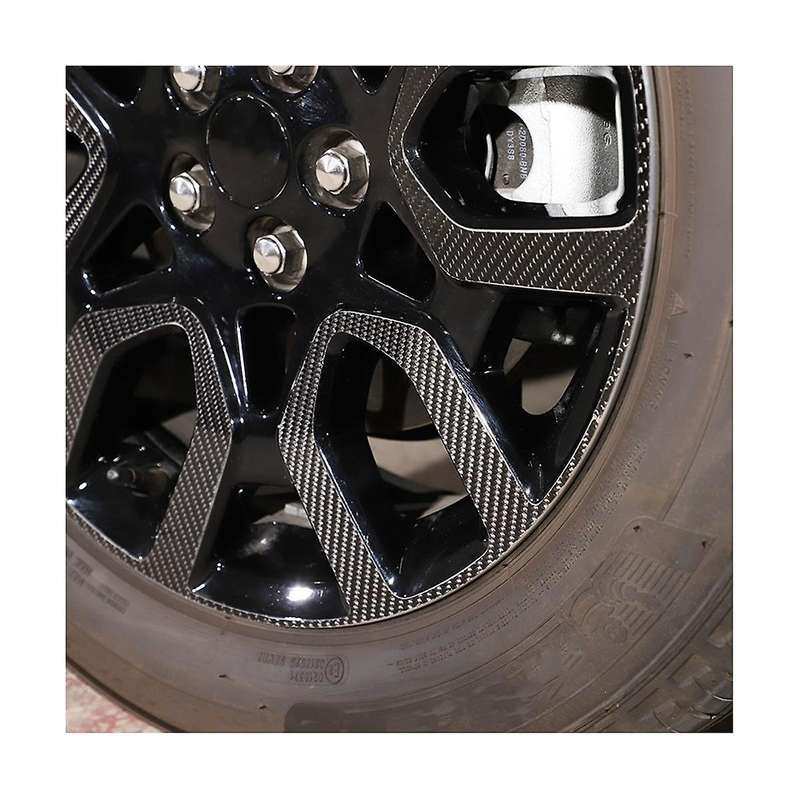 for 2022 2023 Accessories Car Wheel Hub Tire Rim Decoration Cover Trim Stickers - Soft Carbon Fiber