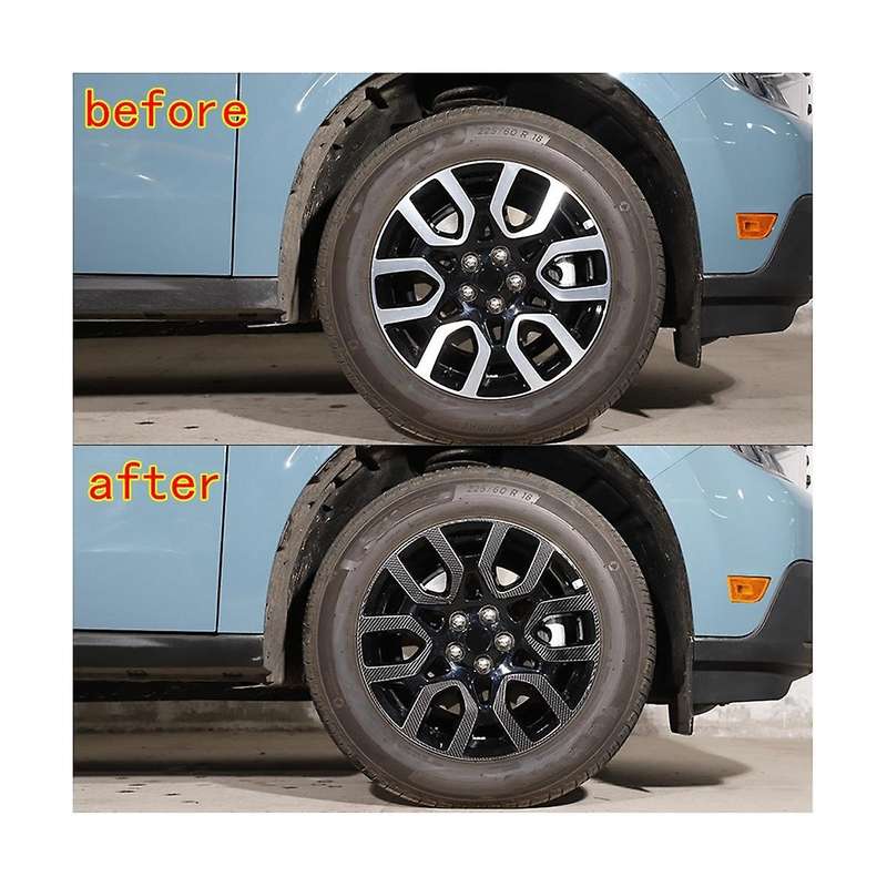 for 2022 2023 Accessories Car Wheel Hub Tire Rim Decoration Cover Trim Stickers - Soft Carbon Fiber