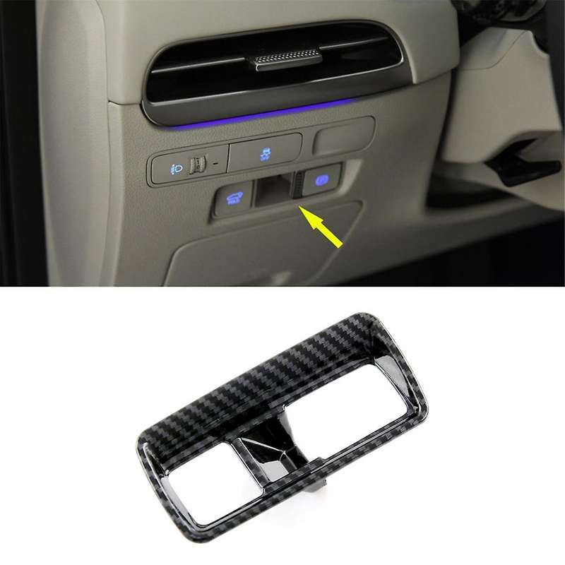 for 2022 2023 Car Electronic Handbrake Switch Button Cover Trim Sticker Accessories ABS Carbon Fiber