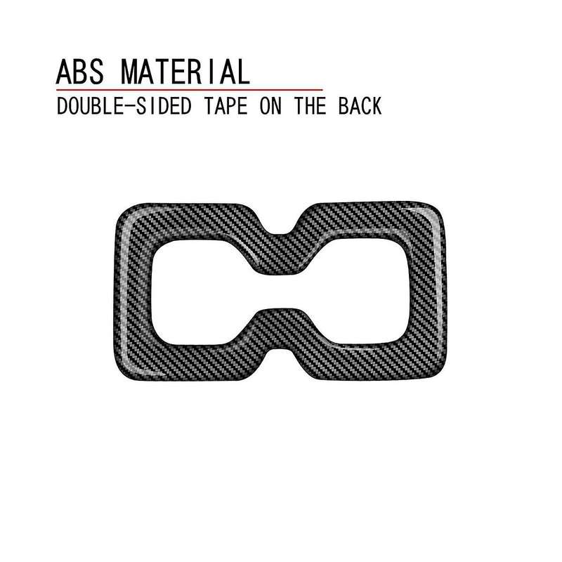 for 2022 2023 Car Interior Carbon Fiber Rear Back Water Cup Holder Panel Decoration Trim