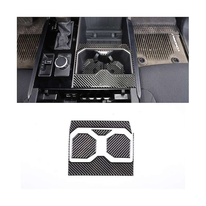 for 2022 2023 Carbon Fiber Car Central Control Cup Holder Decorative Panel Cover Sticker Accessorie