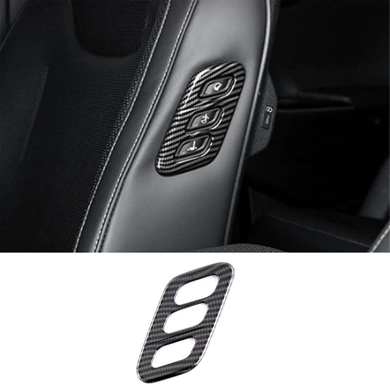 for 2022 2023 Car Seat Adjustment Switch Button Panel Cover Trim Sticker Accessories ABS Carbon Fibe